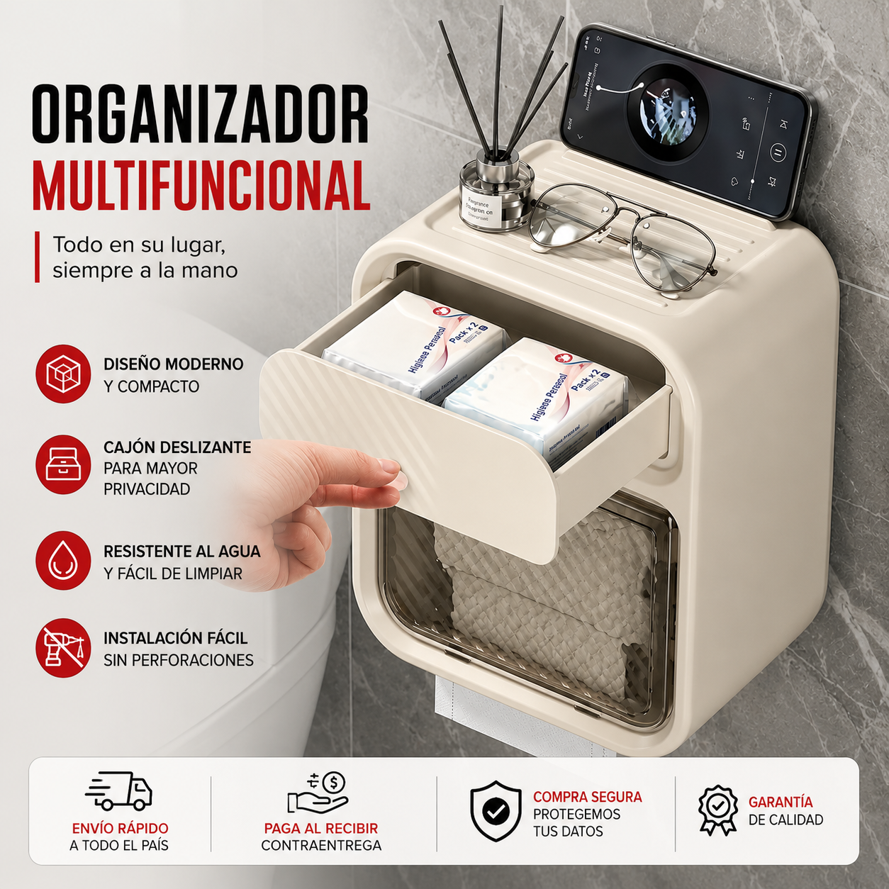 Organizador Multifuncional para Baño